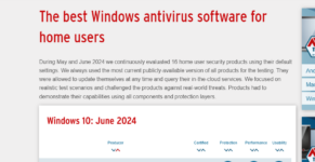 Novedades en los nuevos resultados de AV-Test de antivirus de junio 2024 🔥